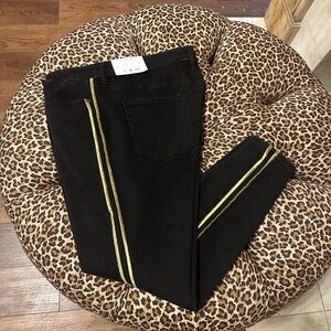 NWT Loft Military Pants Gold Side Stripe 16